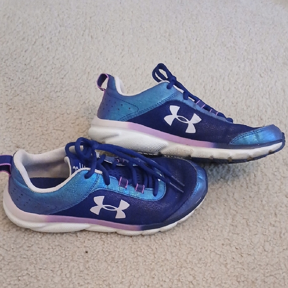 Girls Under Armour Purple and Blue Sneakers - Picture 4 of 9